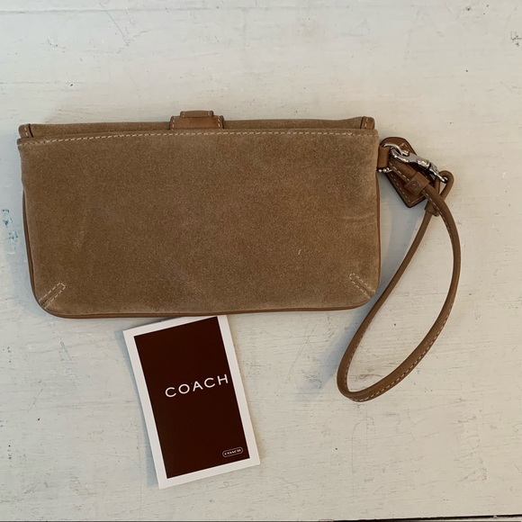 Coach tan suede wristlet - Picture 2 of 4
